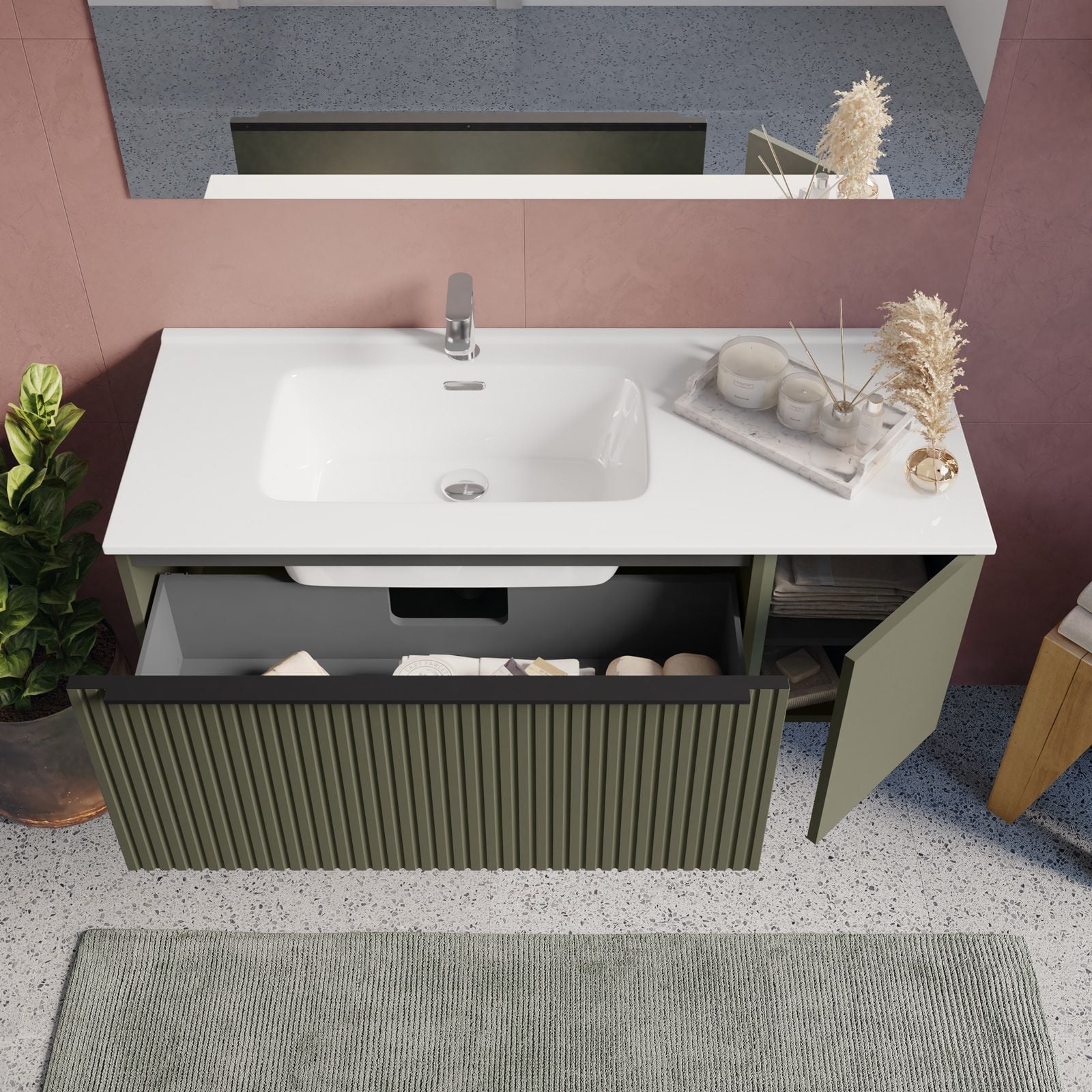 Baie modernă în tonuri calde | Inspirație Baie Modern