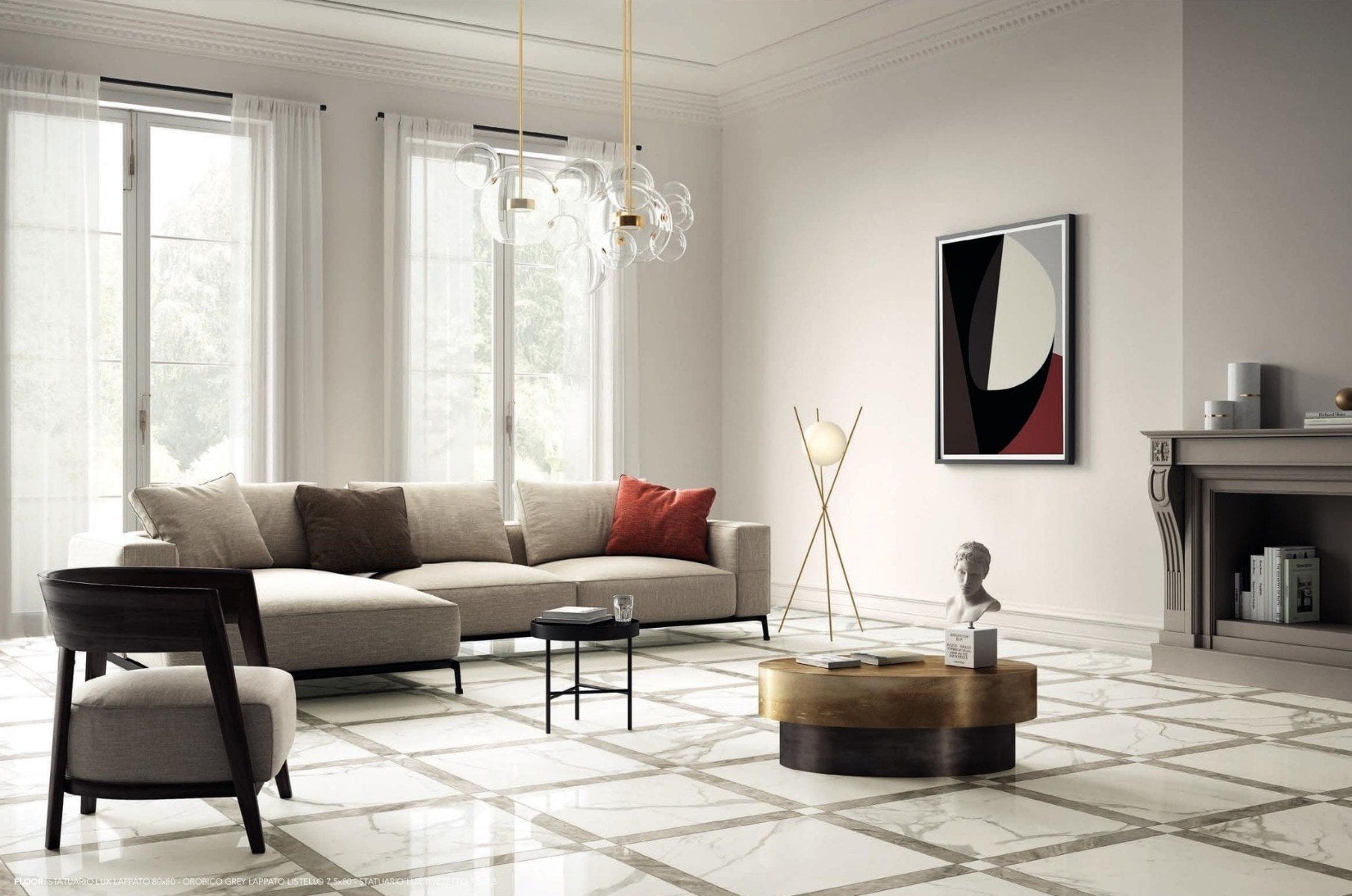 Living luminos cu accente clasice | Inspirație Baie Modern