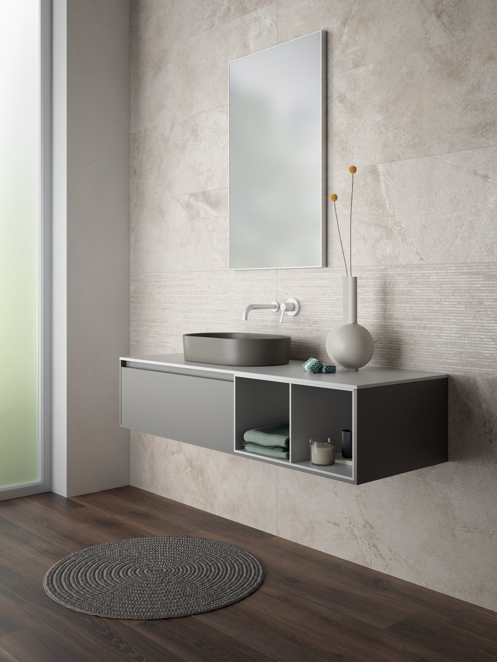 Baie modernă în tonuri calde | Inspirație Baie Modern