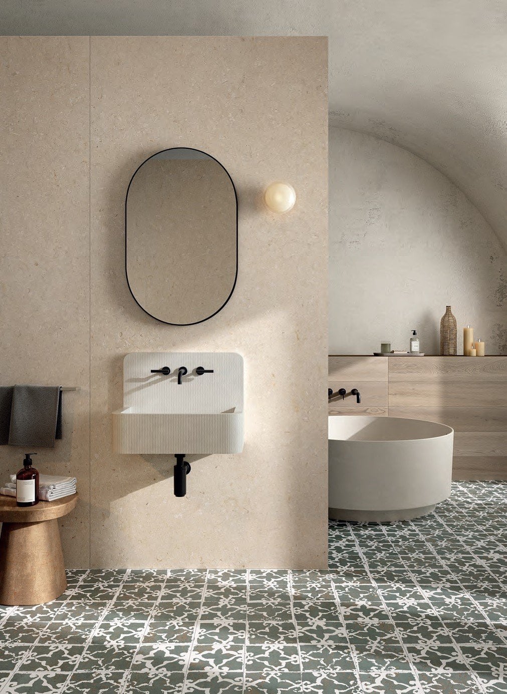 Baie mediteraneană cu accente calde | Inspirație Baie Modern