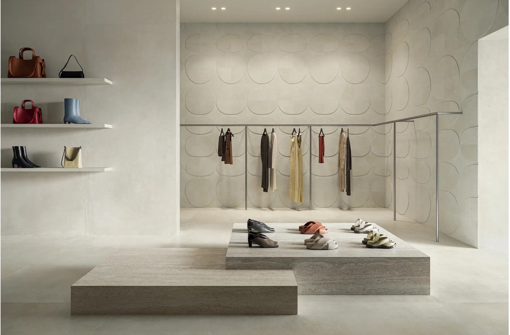Boutique minimalist cu accente sculpturale | Inspirație Baie Modern
