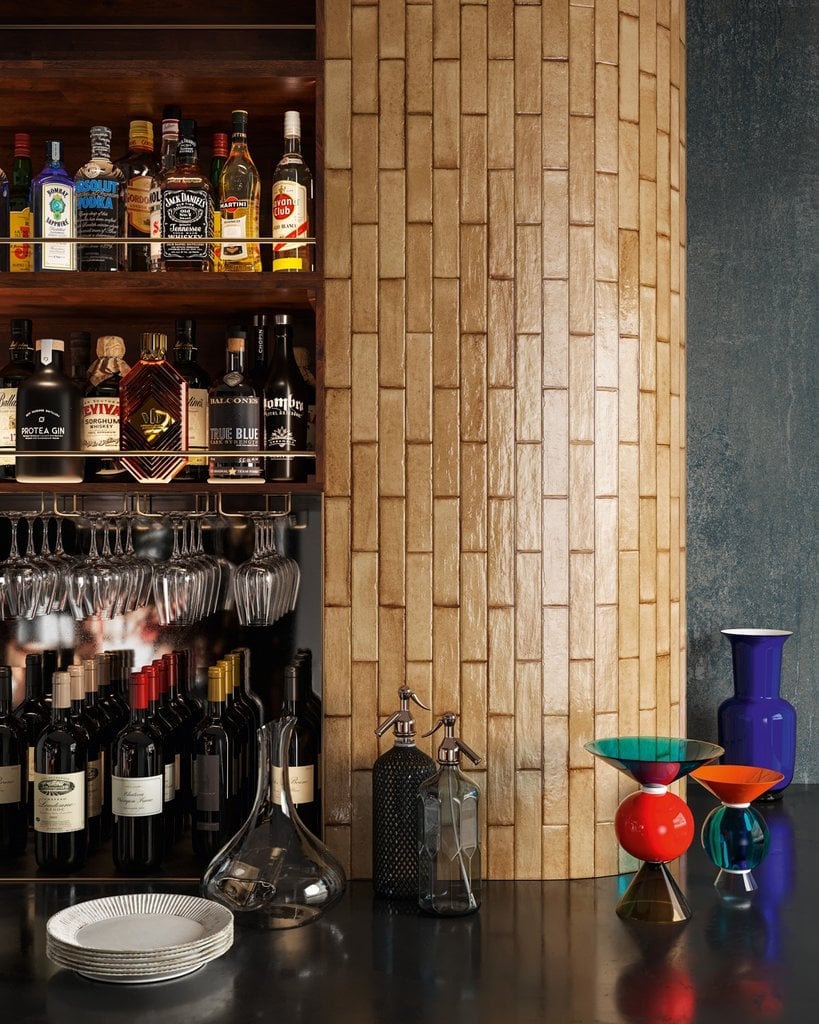 Bar urban cu accente calde | Inspirație Baie Modern