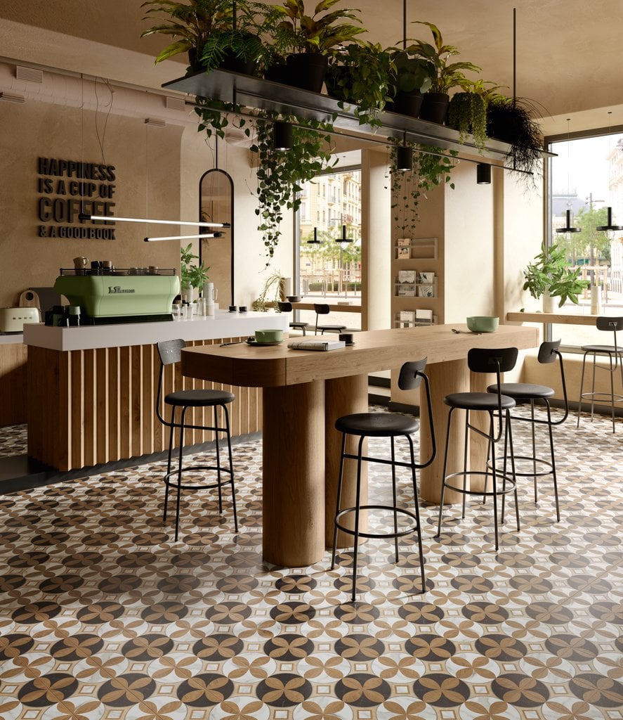 Cafenea urbană cu accente vegetale | Inspirație Baie Modern
