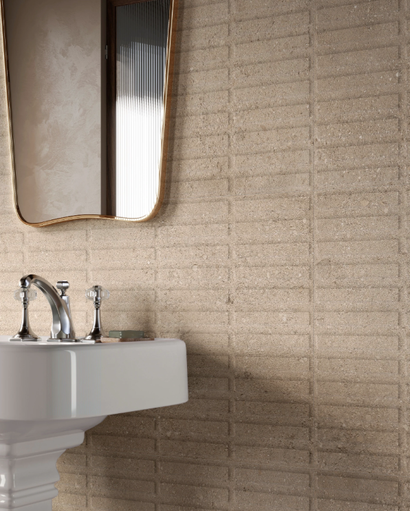 Baie caldă, texturi tactile | Inspirație Baie Modern