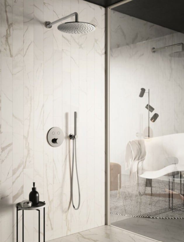 Duș spa cu lumină difuză | Inspirație Baie Modern