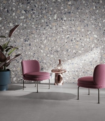 Living modern cu accente terrazzo | Inspirație Living Industrial