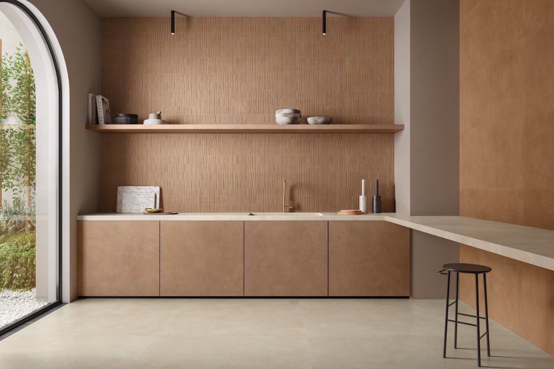 Bucătărie urbană în tonuri calde | Inspirație Baie Modern