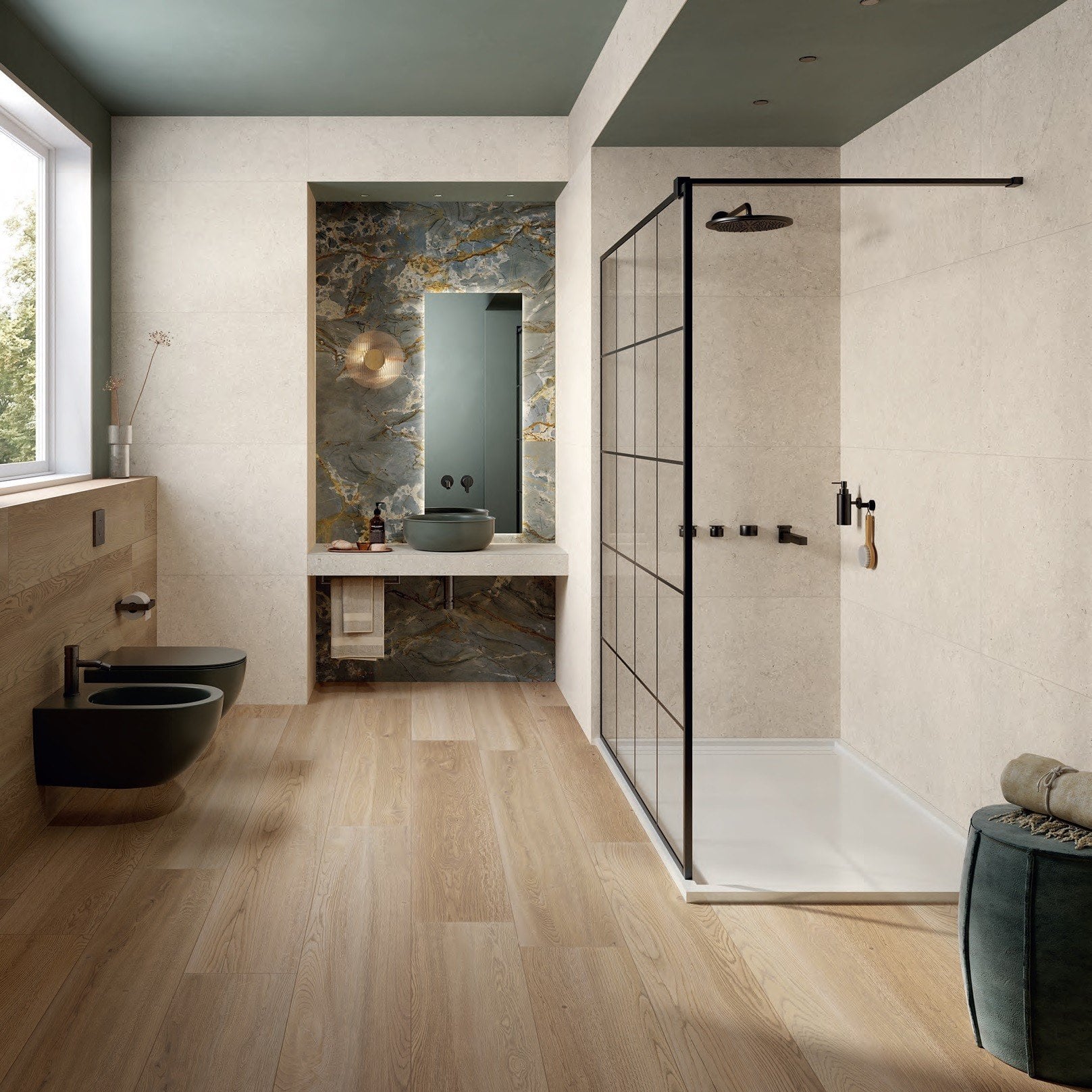 Baie modernă cu accente naturale | Inspirație Baie Modern