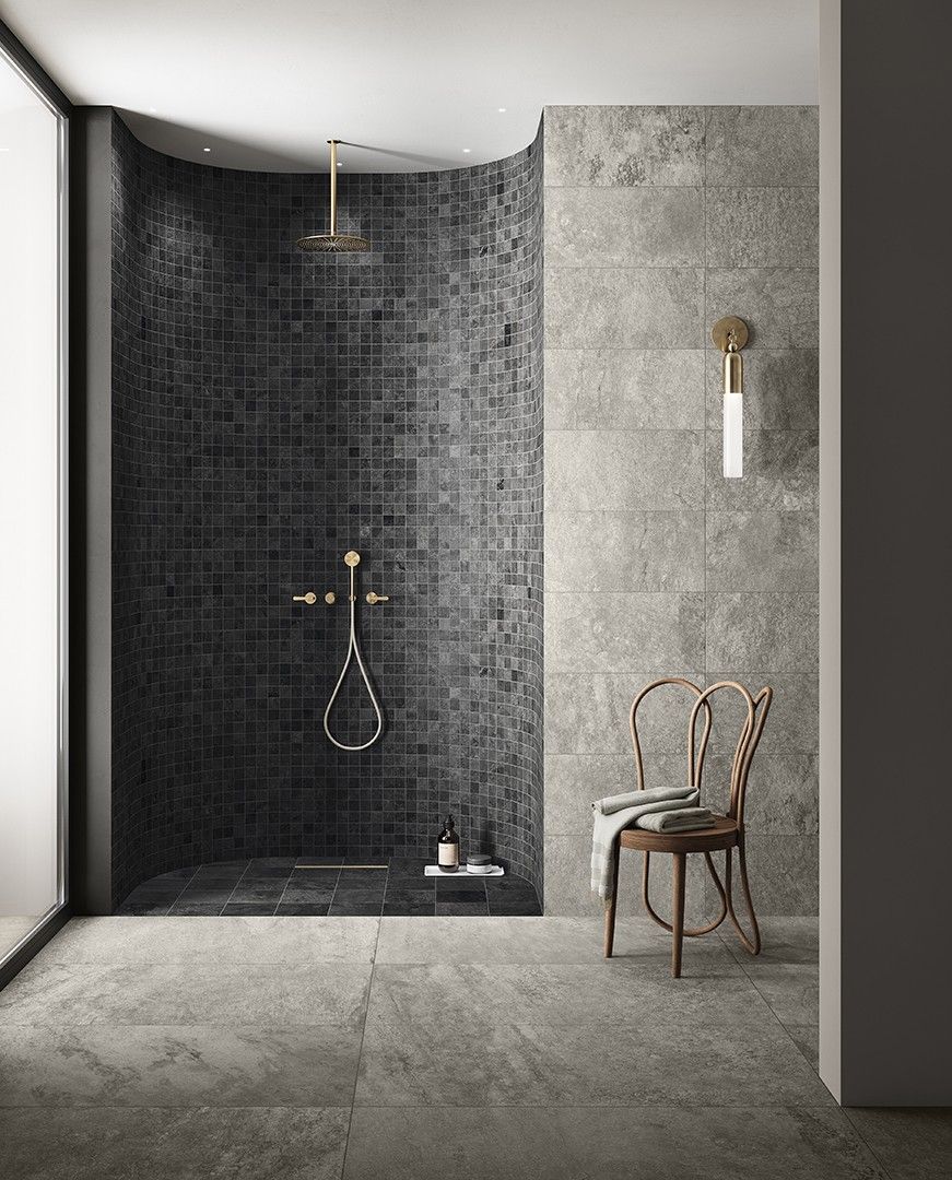 Duș spa în tonuri de gri