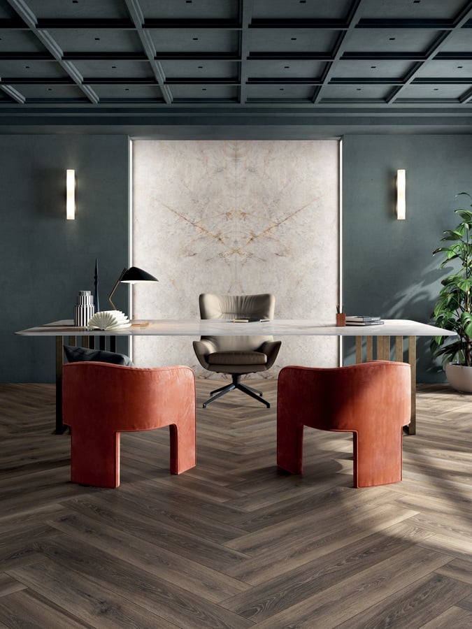 Birou elegant cu accente calde | Inspirație Living Modern