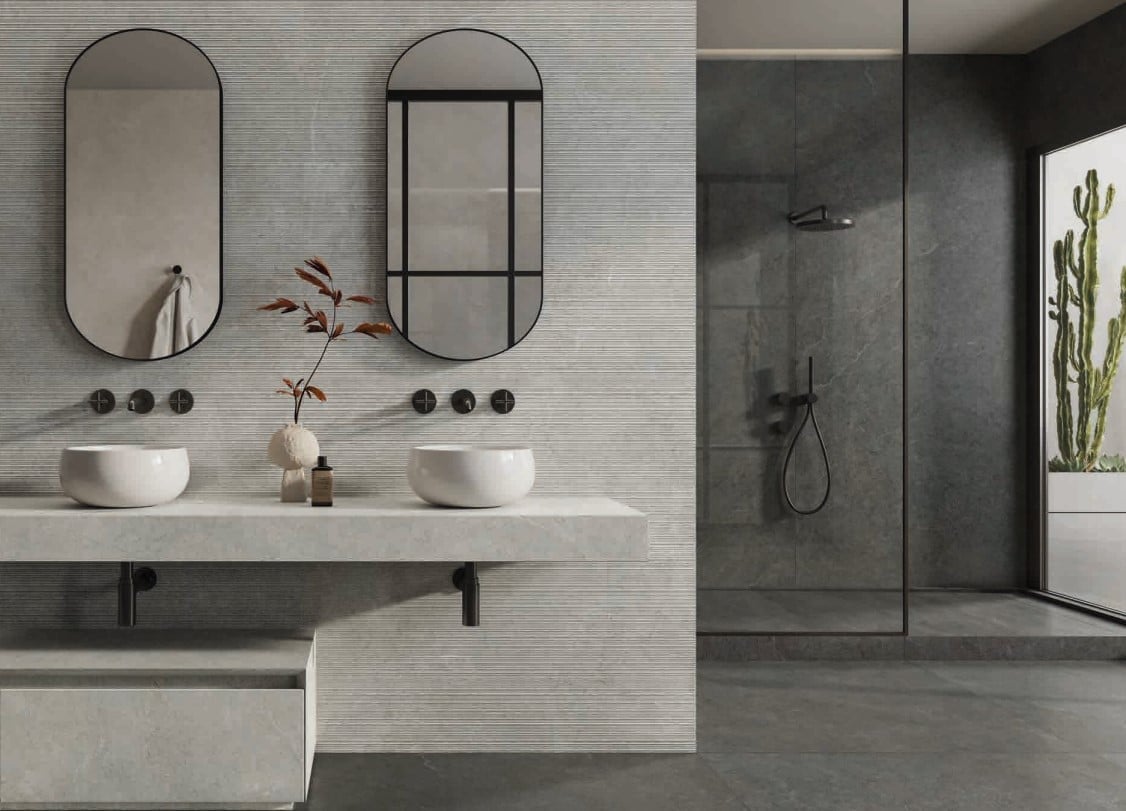 Baie modernă cu accente naturale | Inspirație Baie Minimalist