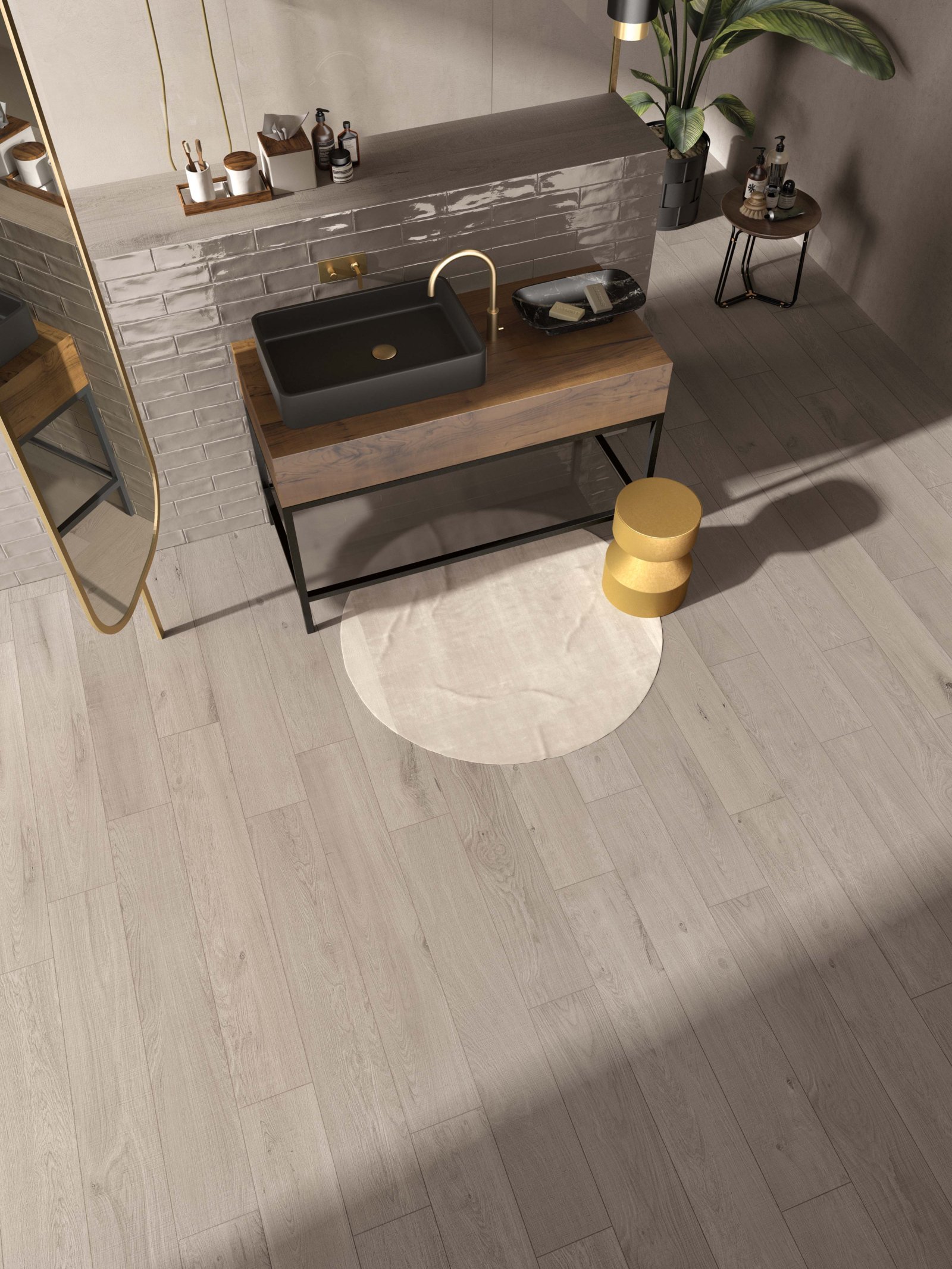 Baie modernă cu accente calde | Inspirație Baie Modern