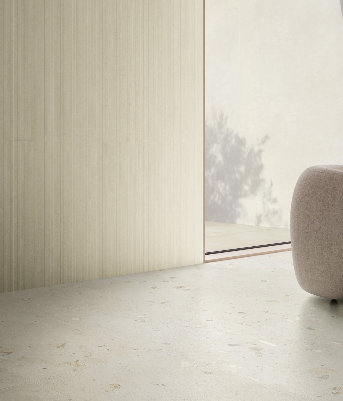Living minimalist în tonuri calde | Inspirație Baie Modern