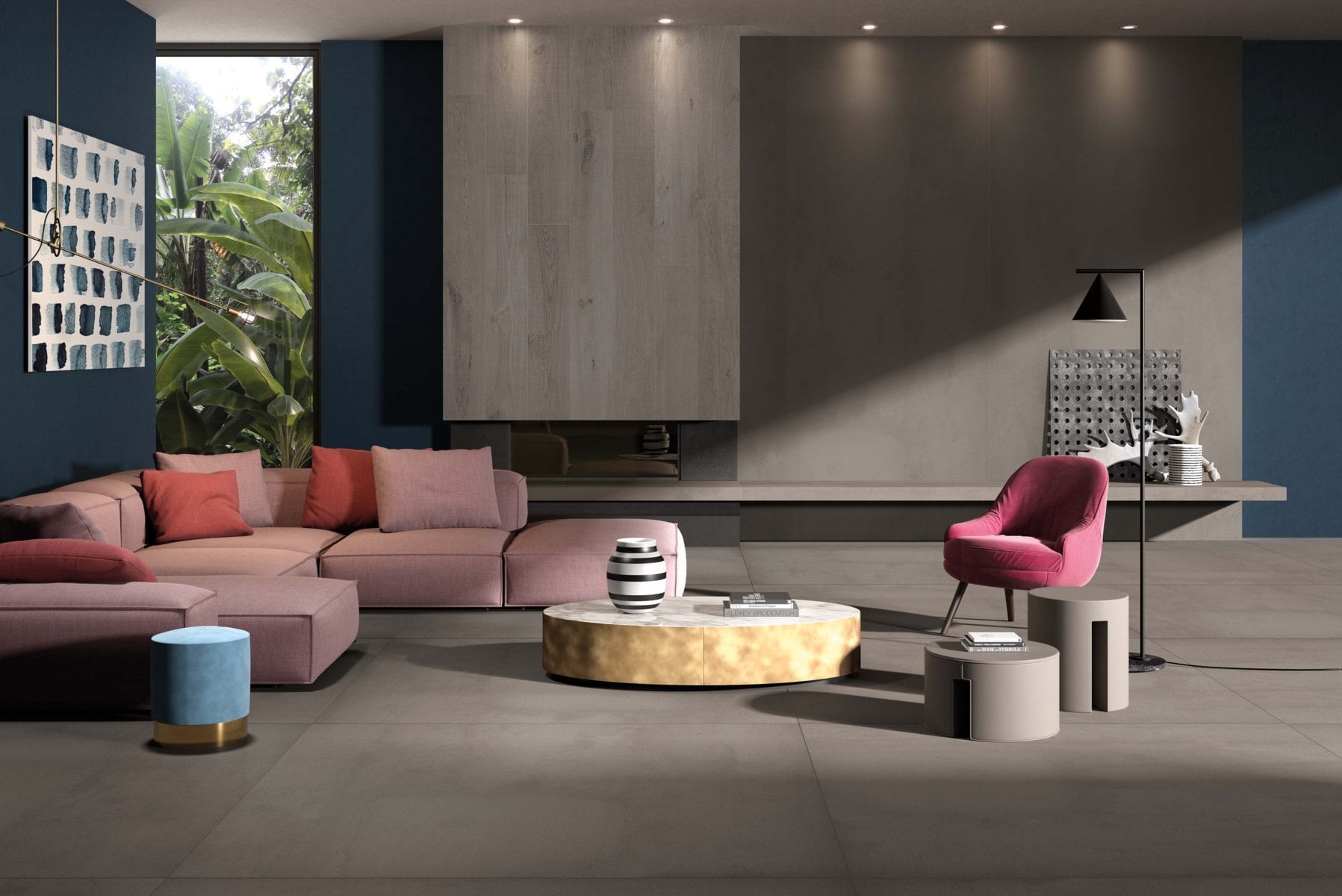 Living modern cu accente vibrante | Inspirație Baie Modern
