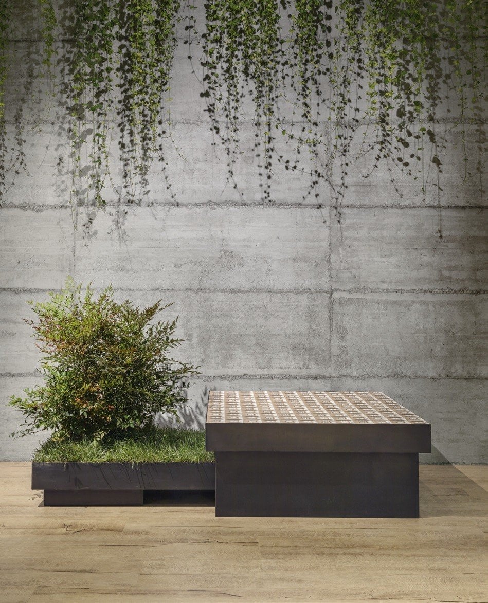 Ambient urban cu verdeață și beton | Inspirație Baie Modern