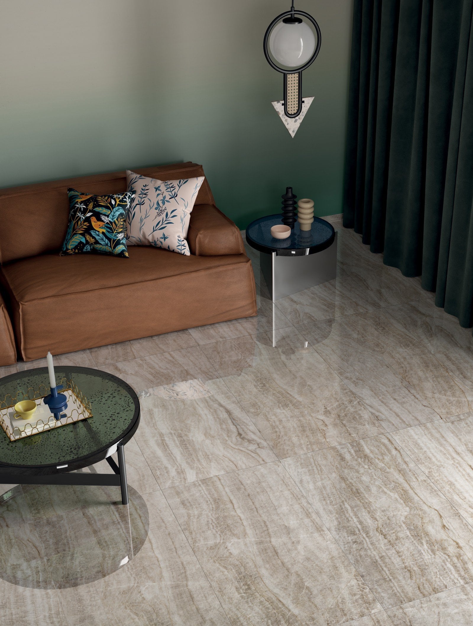 Living modern cu accente tropicale