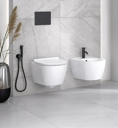 Baie modernă, cu accente discrete | Inspirație Baie Modern