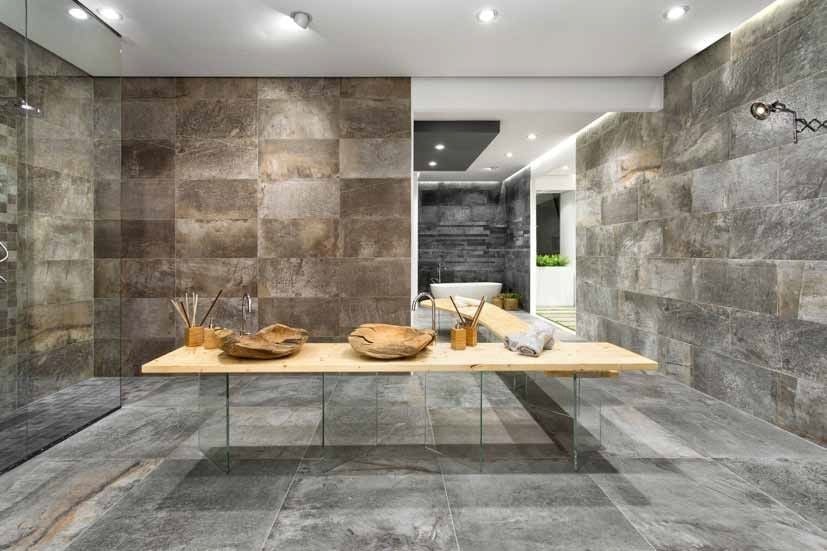 Baie modernă cu accente rustice | Inspirație Baie Minimalist