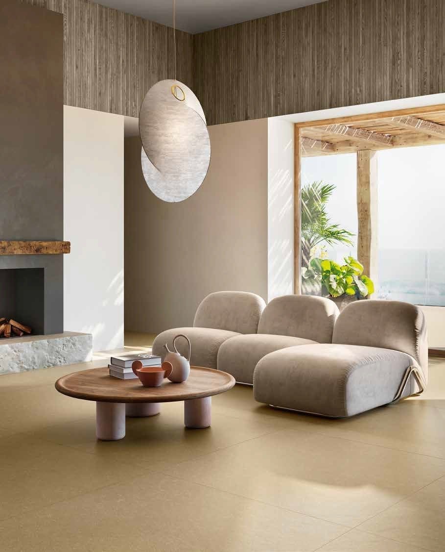 Living cu accente calde de lemn | Inspirație Baie Modern