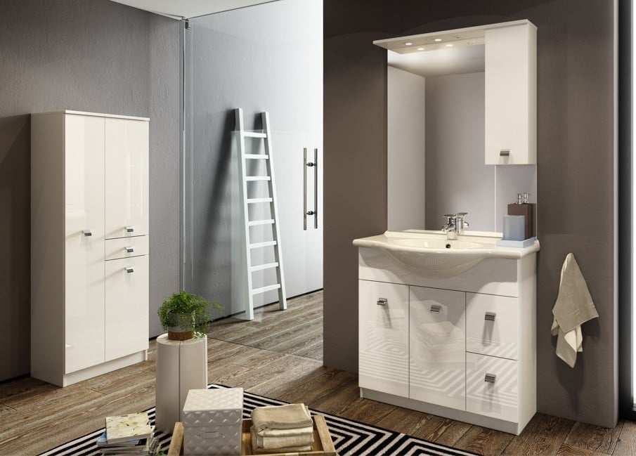 Baie modernă cu accente albe | Inspirație Baie Modern