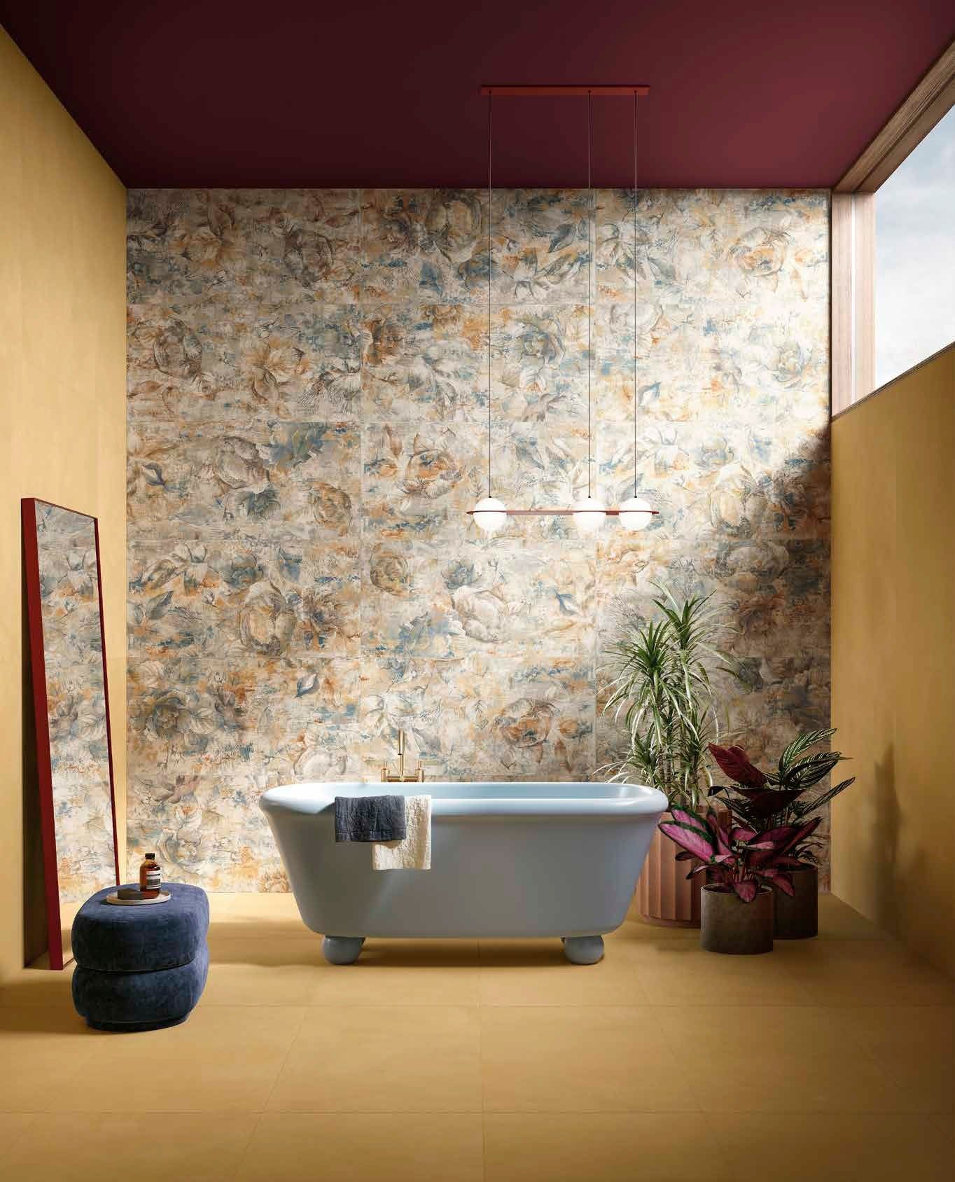 Baie florală, un univers boem | Inspirație Baie Modern