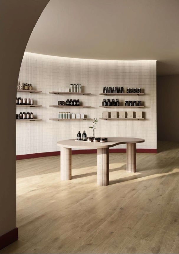 Spațiu comercial cu ritm cald | Inspirație Baie Rustic