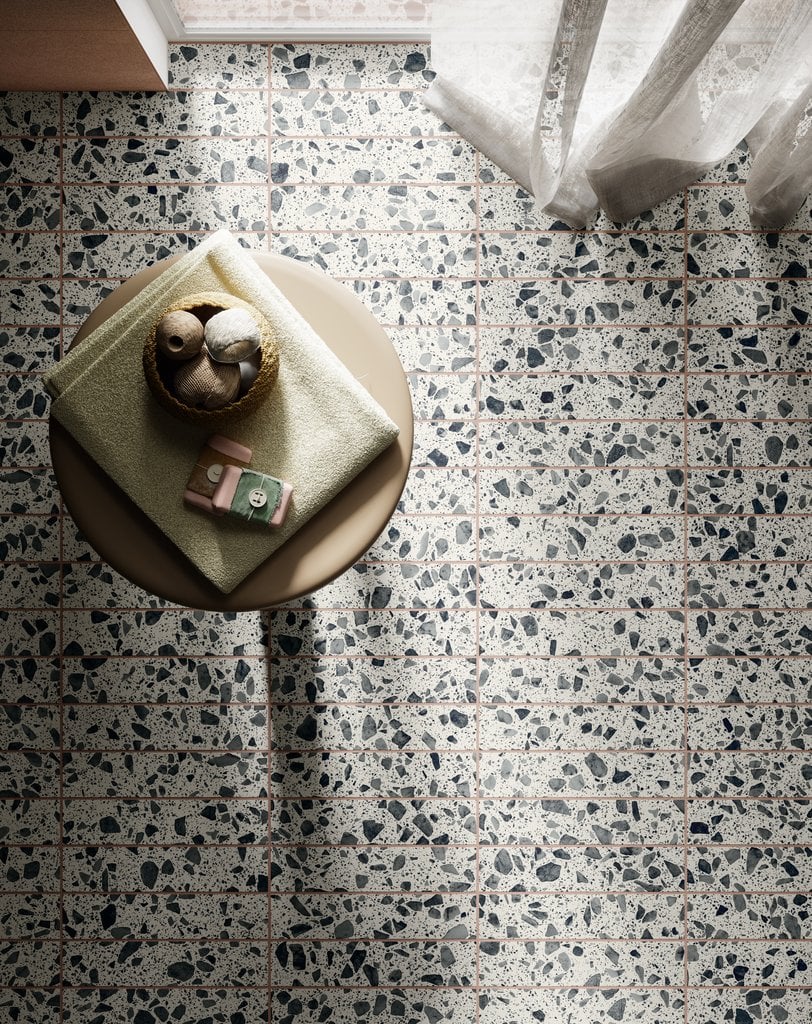Baie modernă cu accente terrazzo | Inspirație Baie Modern