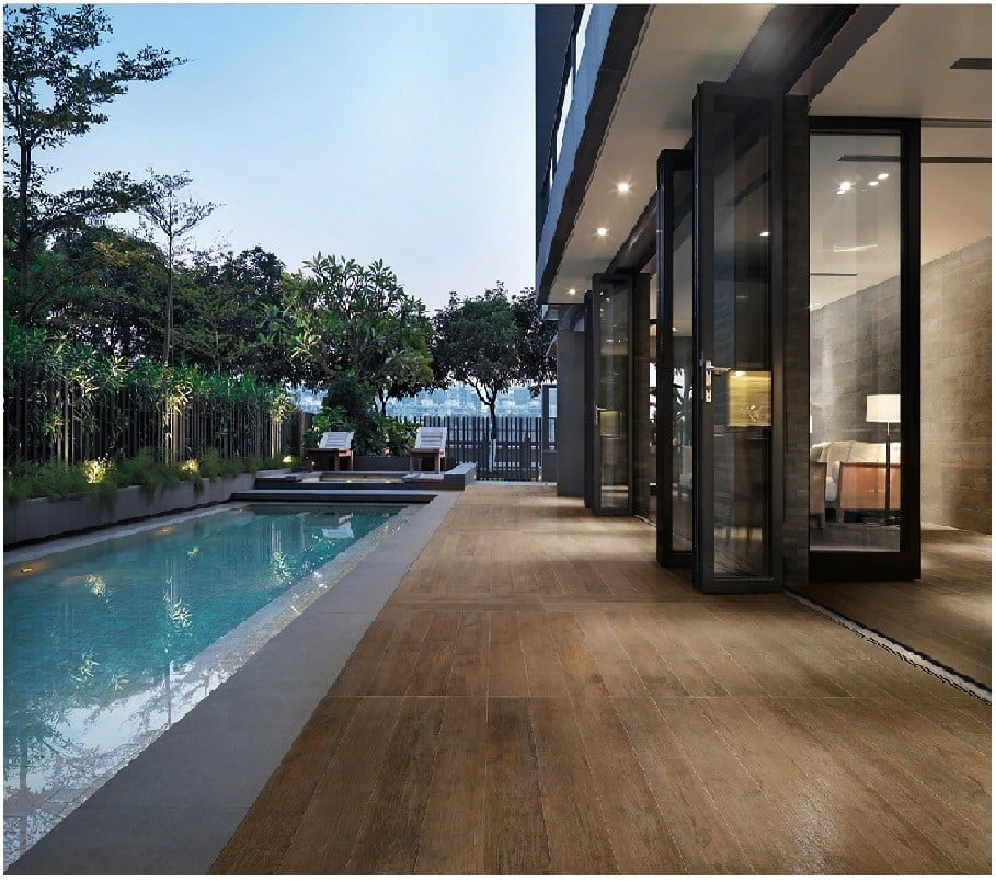 Terasă modernă cu piscină privată | Inspirație Exterior Modern