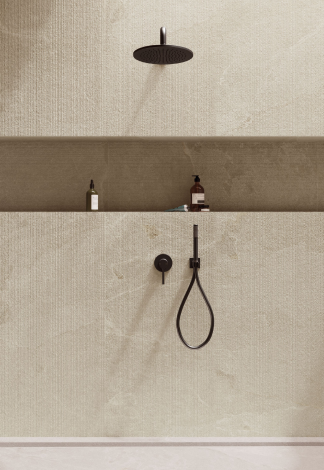 Duș intim în tonuri pământii | Inspirație Baie Minimalist