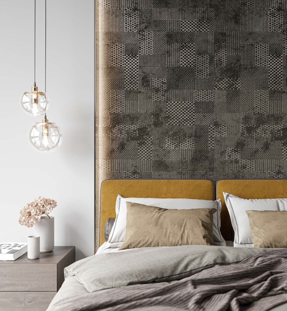 Dormitor urban cu accente aurii | Inspirație Dormitor Minimalist