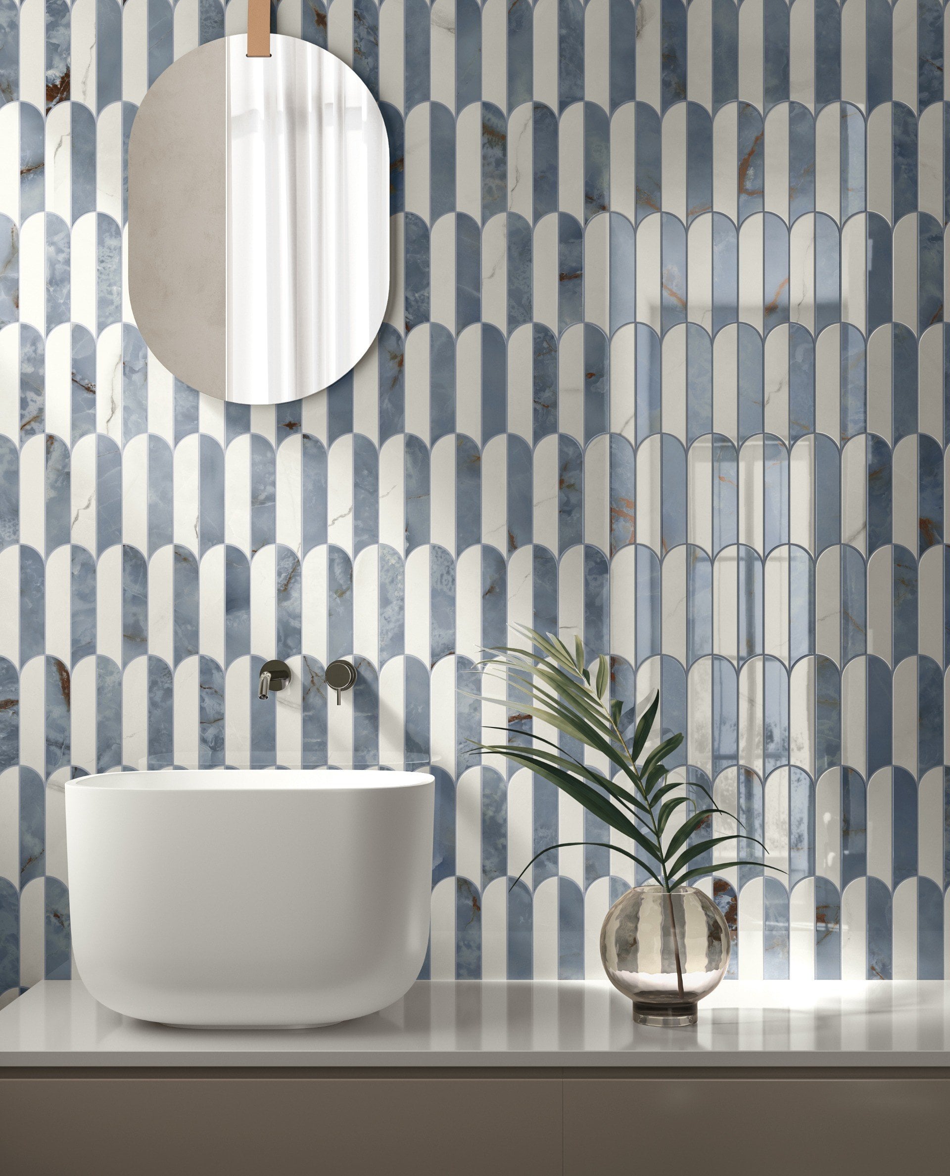 Baie modernă în tonuri de albastru | Inspirație Baie Modern