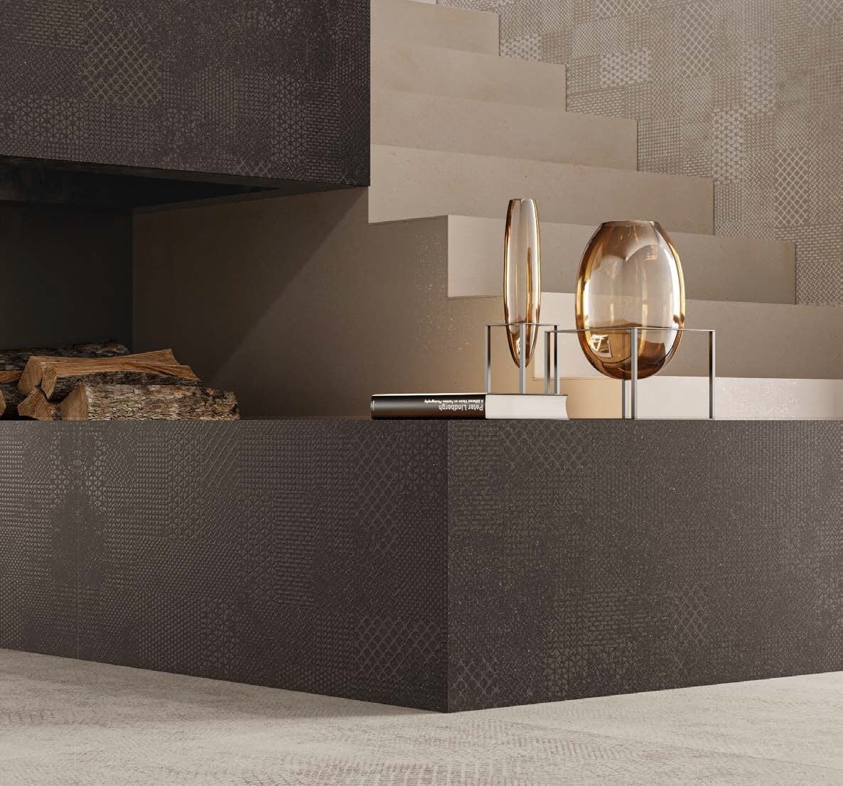 Living cu accente tactile și lumină filtrată | Inspirație Baie Modern