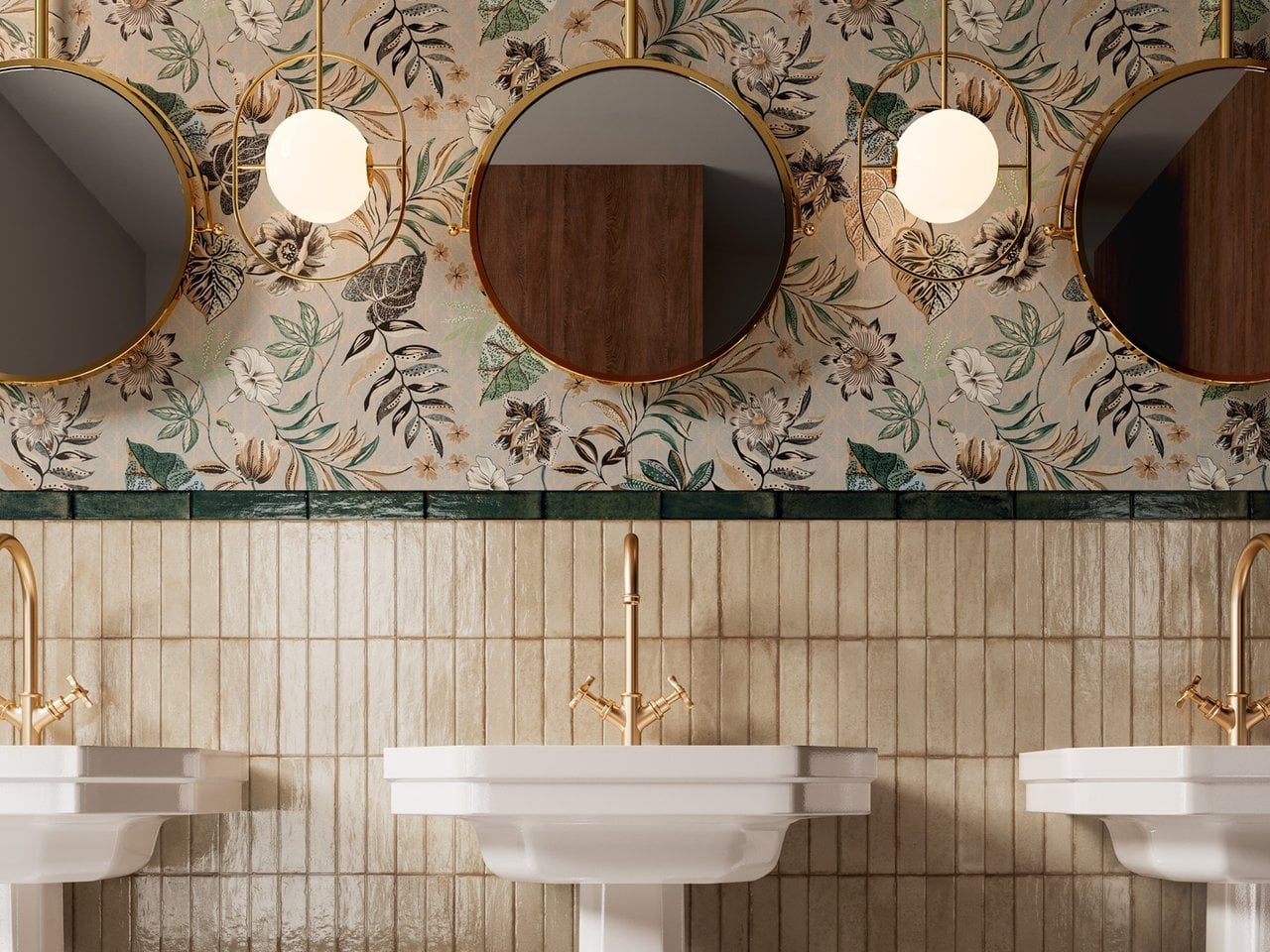 Baie eclectică cu accente florale | Inspirație Baie Modern