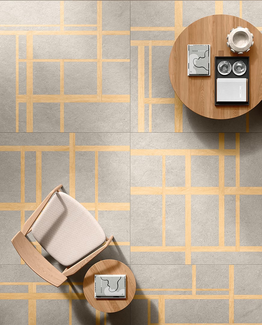 Living minimalist cu accente grafice | Inspirație Baie Modern
