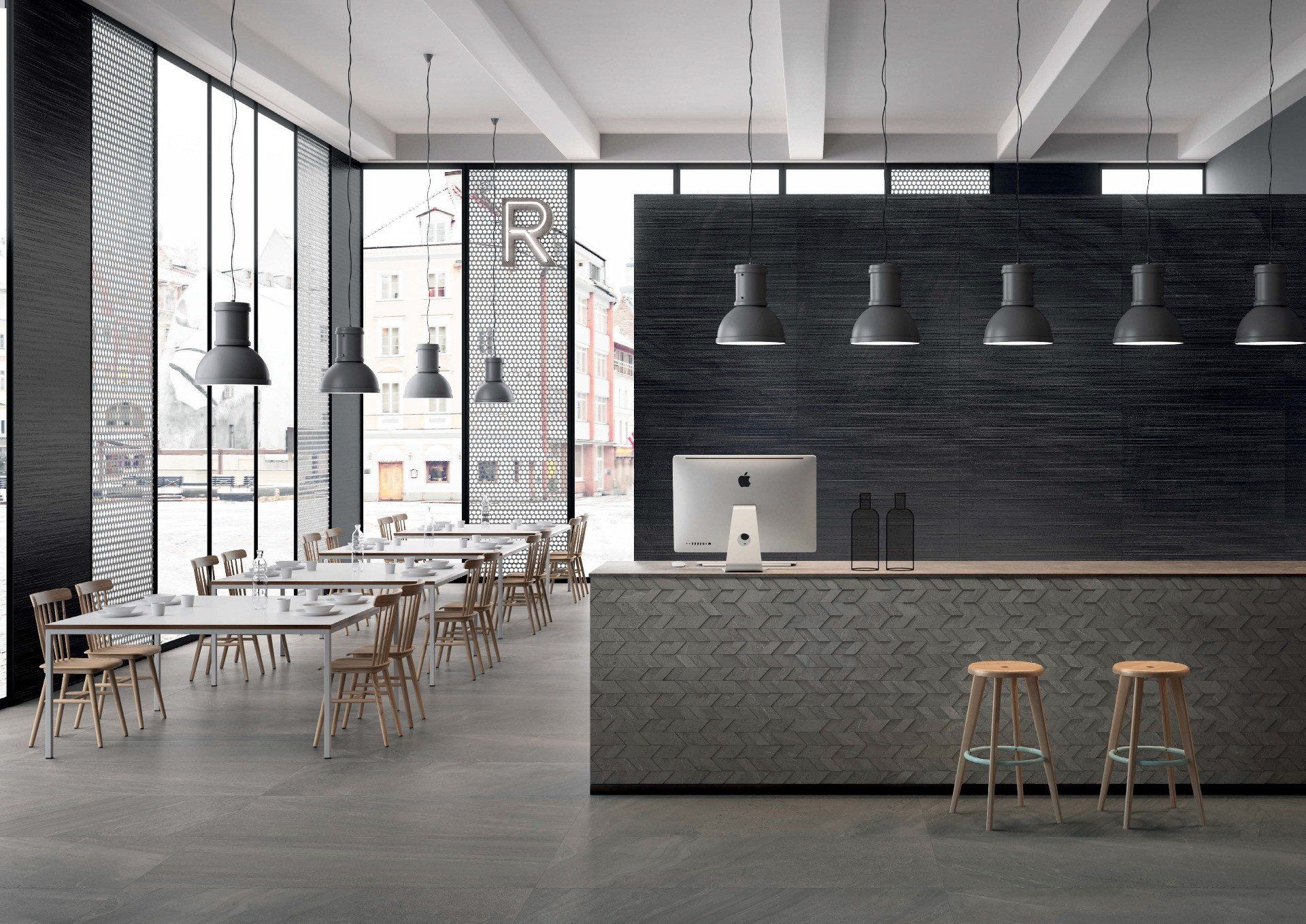 Restaurant urban cu accente industriale