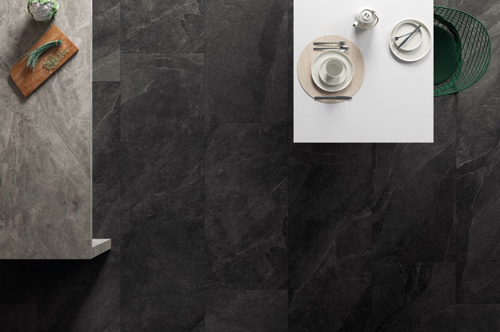 Bucătărie urbană în tonuri întunecate | Inspirație Baie Minimalist