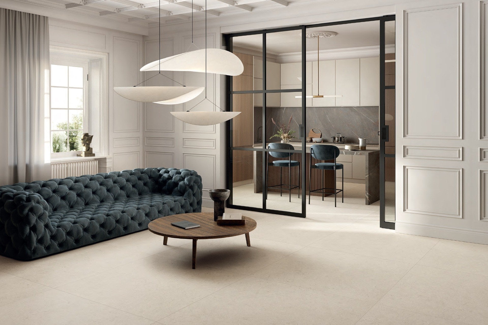 Living clasic cu accente moderne | Inspirație Baie Modern