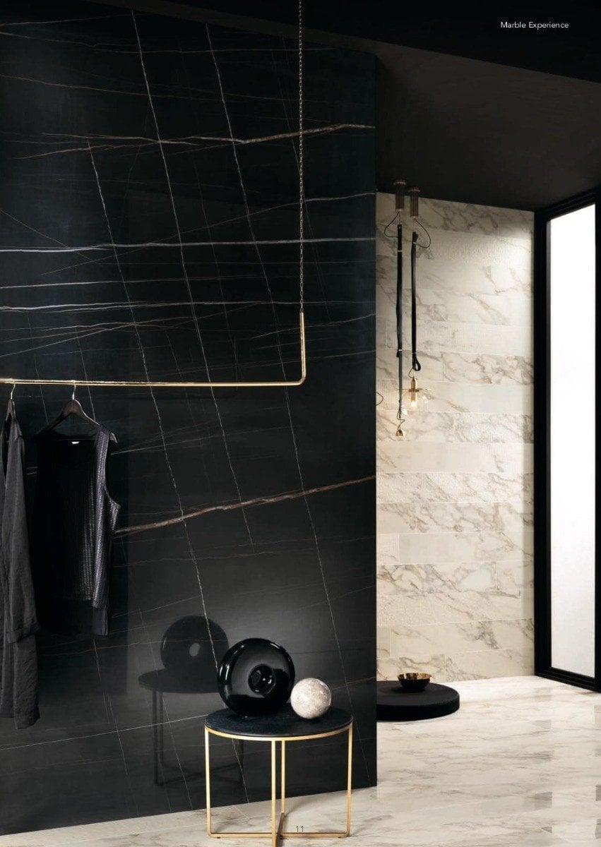 Eleganță dramatică în marmură | Inspirație Baie Modern
