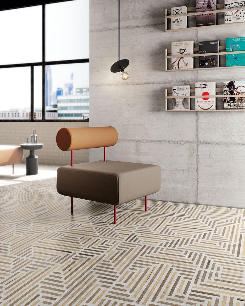 Atelier urban cu geometrii calde | Inspirație Baie Modern
