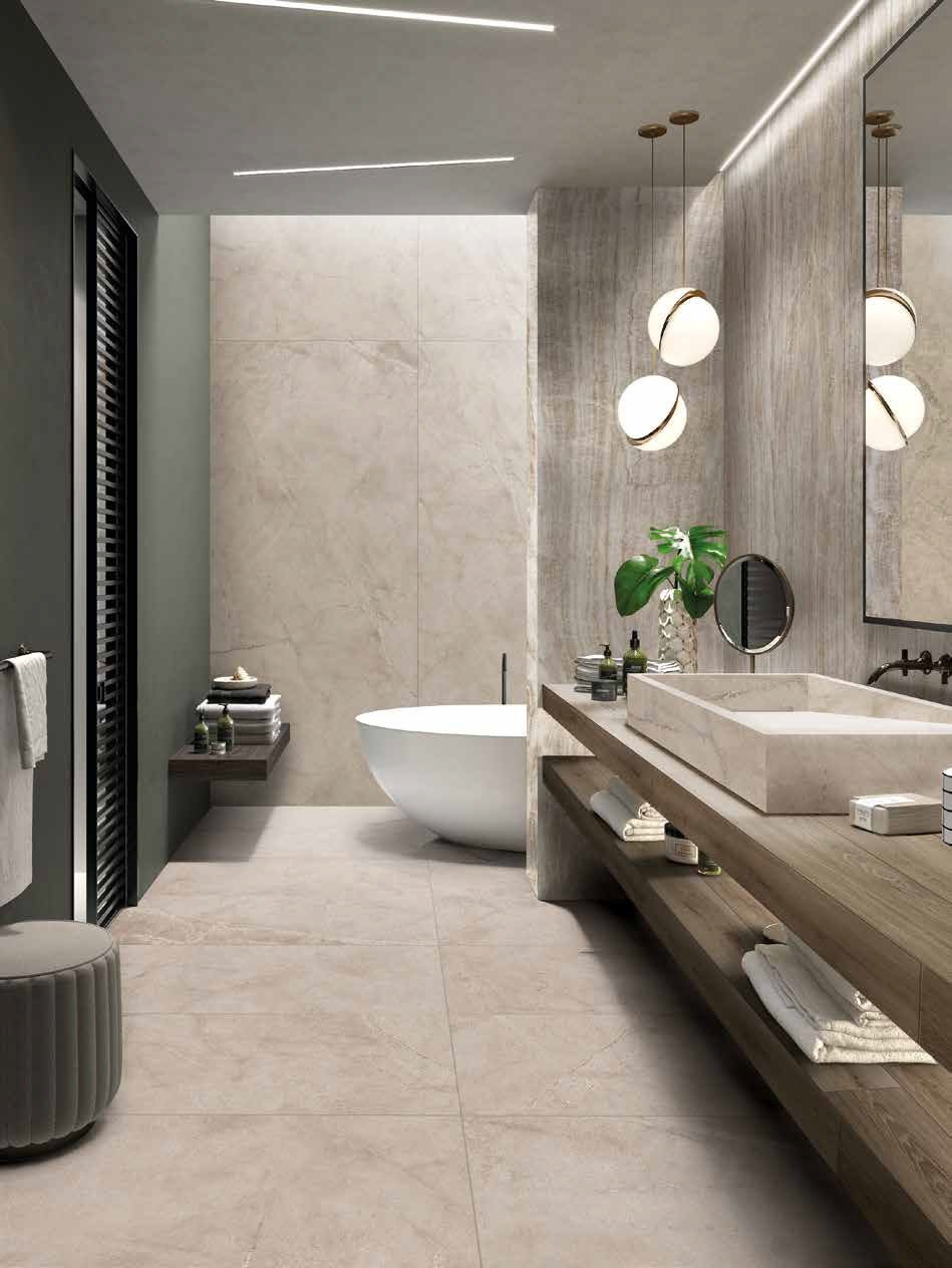 Baie spațioasă cu accente naturale | Inspirație Baie Modern