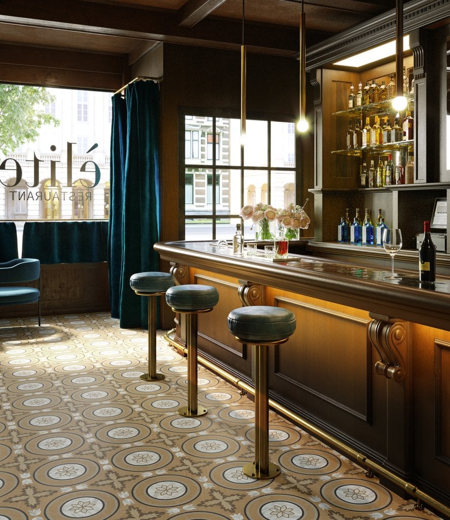 Bar clasic cu accente de lemn | Inspirație Baie Modern