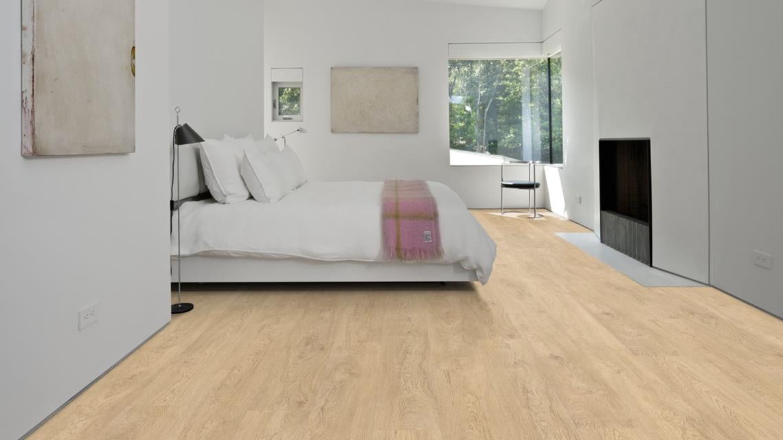 Dormitor minimalist cu lemn deschis | Inspirație Dormitor Modern