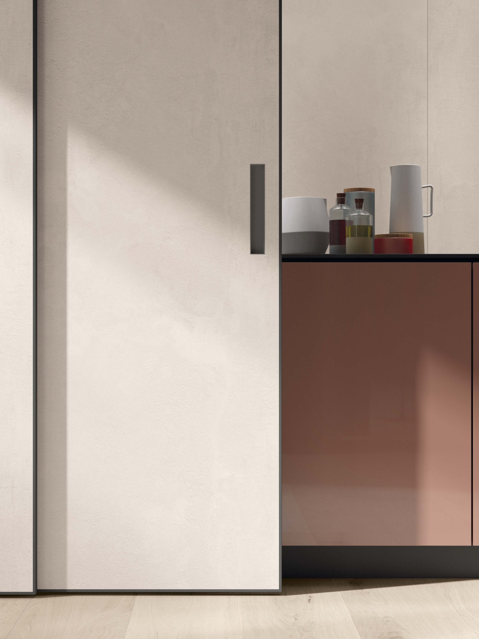 Bucătărie urbană cu accente calde | Inspirație Baie Modern