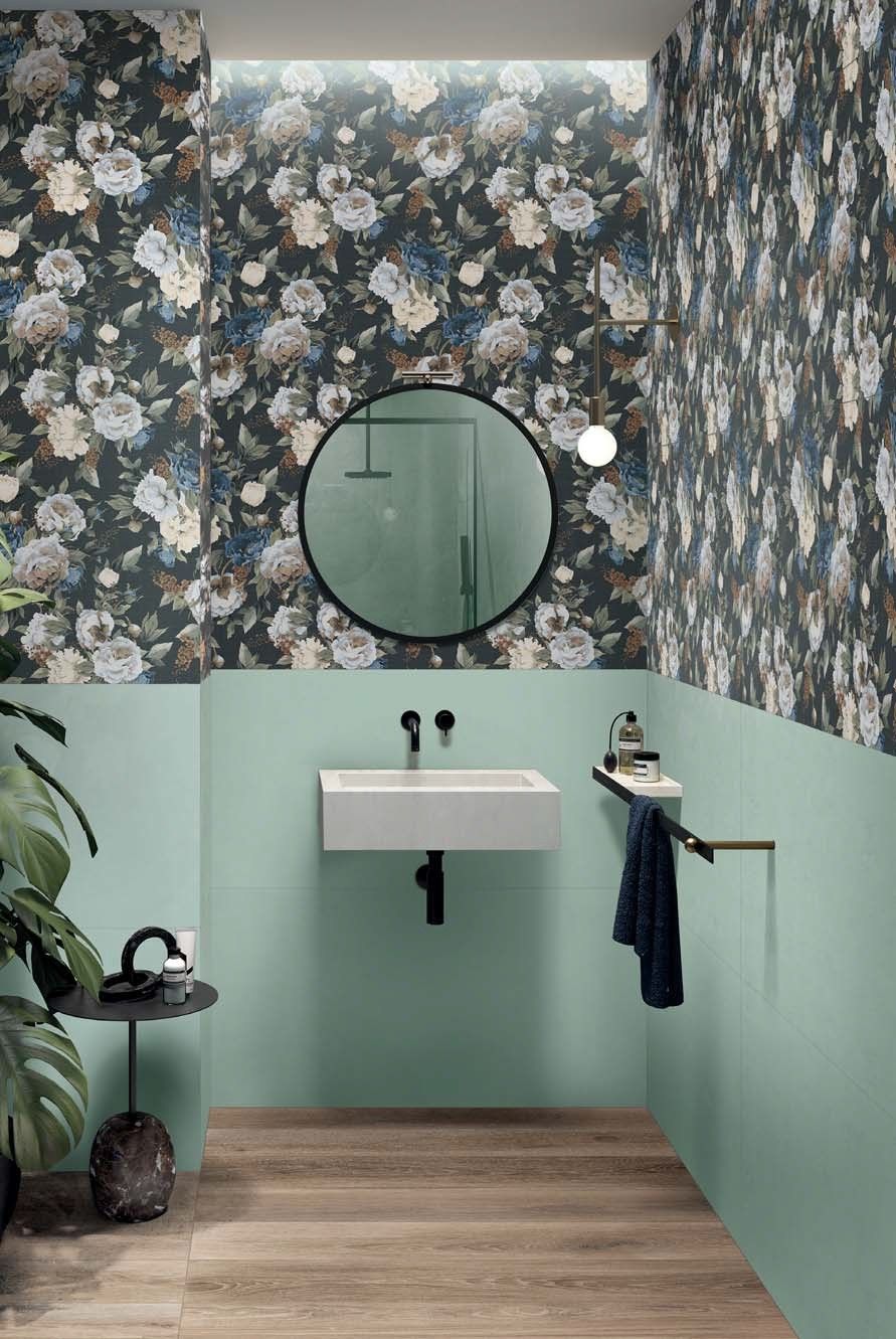 Baie eclectic-florală | Inspirație Baie Modern
