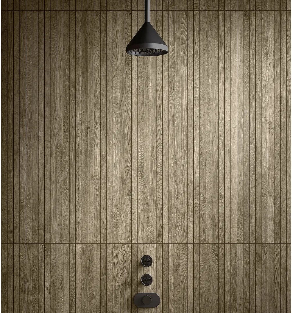 Duș intim cu esență de lemn | Inspirație Baie Rustic