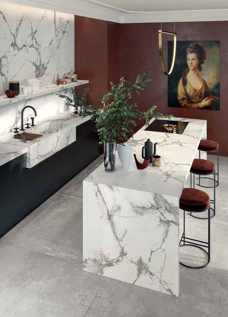 Bucătărie sofisticată cu accente bogate | Inspirație Bucătărie Minimalist