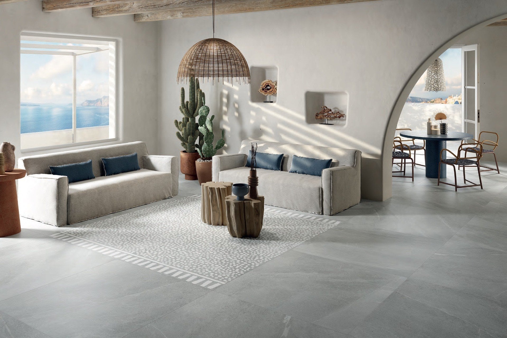 Living mediteranean cu accente naturale | Inspirație Living Modern