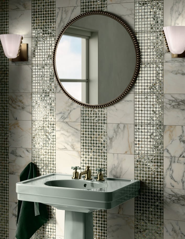 Baie elegantă cu accente retro | Inspirație Baie Modern
