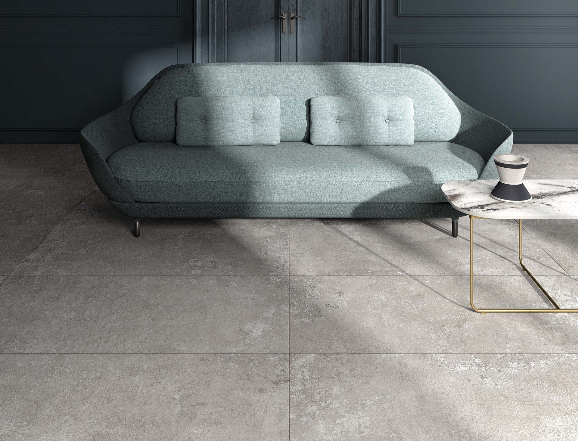 Living minimalist în tonuri reci | Inspirație Baie Minimalist