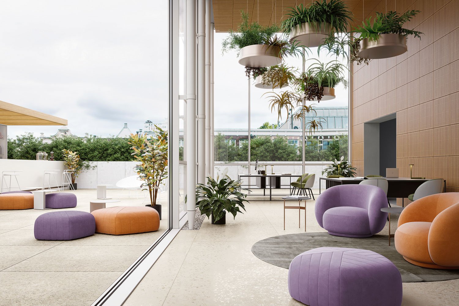 Lounge urban cu lumină naturală | Inspirație Baie Modern